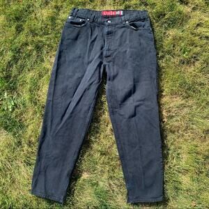 Vintage 90s Levis Silvertab Loose Fit Black Jeans 35" WAIST